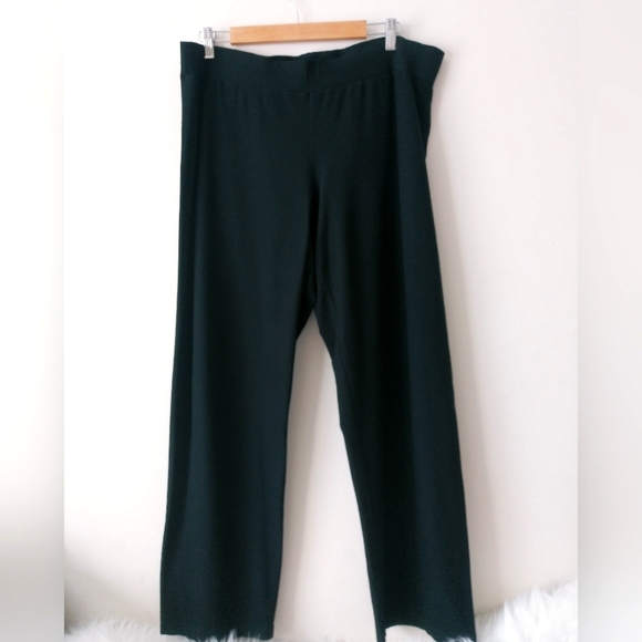 Eileen Fisher Black Straight Leg Pants - Picture 2 of 6